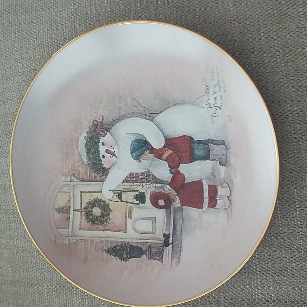 Pat Richter Snowman Collection Plate 2003